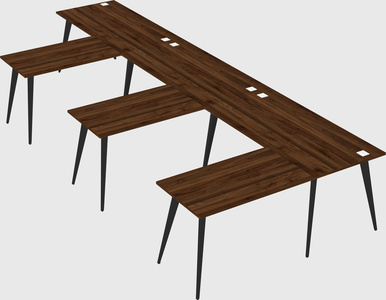 Modern l-shaped office desk