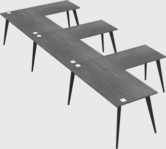 Modern l-shaped office desk