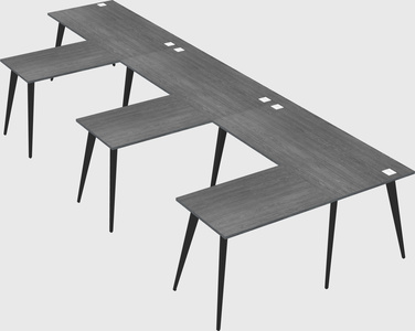 Modern l-shaped office desk