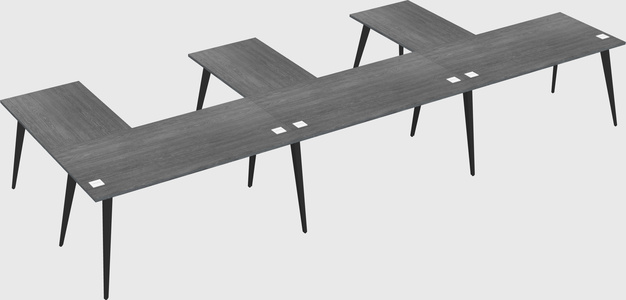 Modern l-shaped office desk