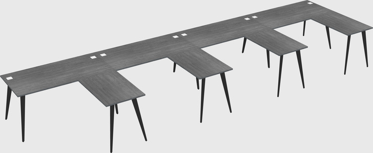 Modern l-shaped office desk