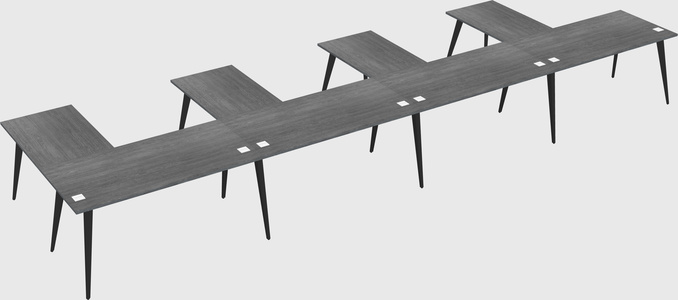 Modern l-shaped office desk