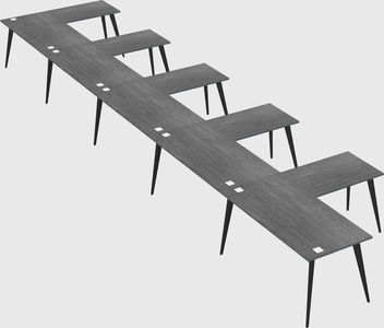 Modern l-shaped office desk