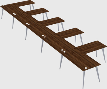 Modern l-shaped office desk
