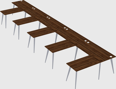 Modern l-shaped office desk