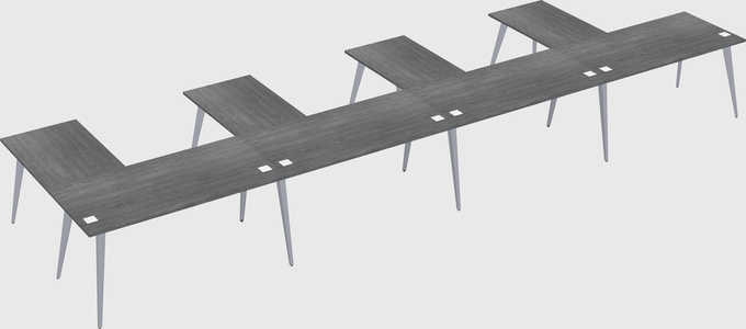 Modern l-shaped office desk