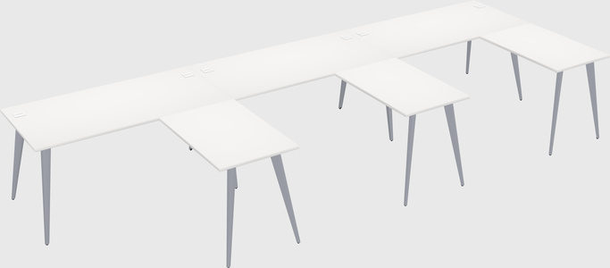 Modern l-shaped office desk