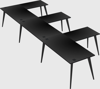 Modern l-shaped office desk