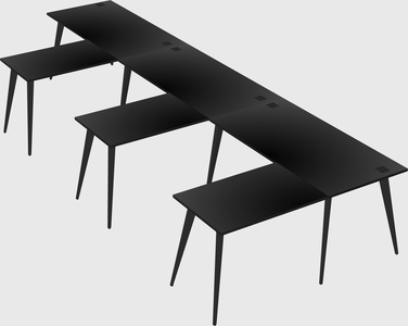 Modern l-shaped office desk