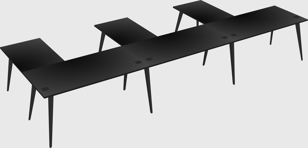Modern l-shaped office desk