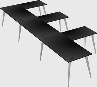Modern l-shaped office desk