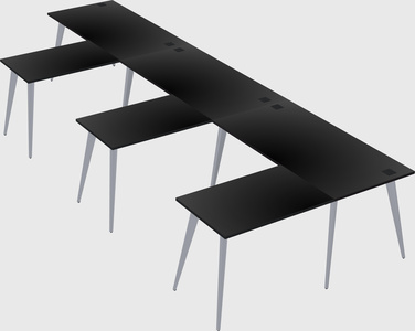 Modern l-shaped office desk