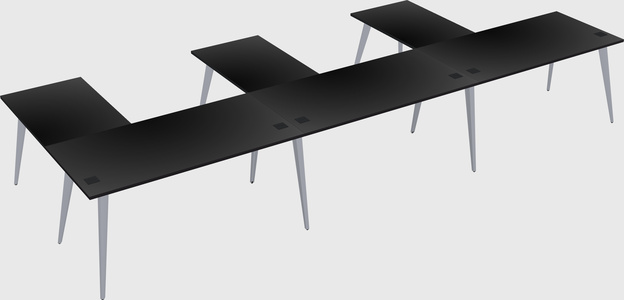 Modern l-shaped office desk