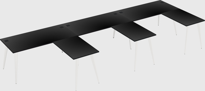 Modern l-shaped office desk