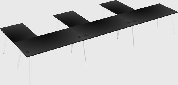 Modern l-shaped office desk
