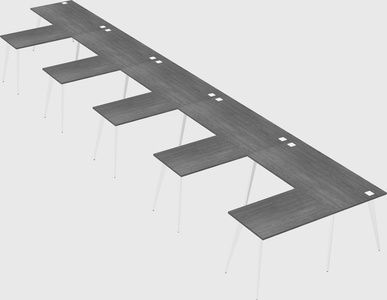 Modern l-shaped office desk
