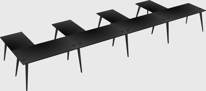 Modern l-shaped office desk