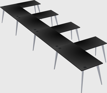 Modern l-shaped office desk
