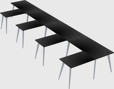 Modern l-shaped office desk