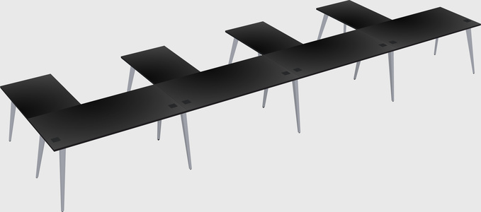 Modern l-shaped office desk