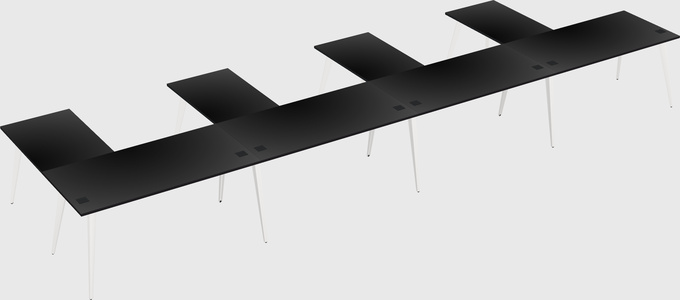 Modern l-shaped office desk