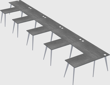 Modern l-shaped office desk
