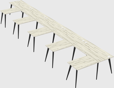 Modern l-shaped office desk