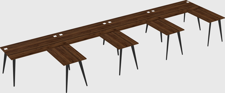 Modern l-shaped office desk