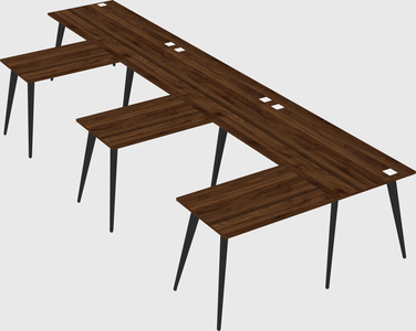 Modern l-shaped office desk