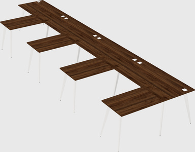 Modern l-shaped office desk