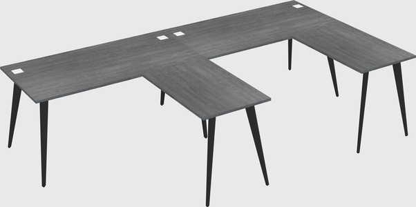 Modern l-shaped office desk