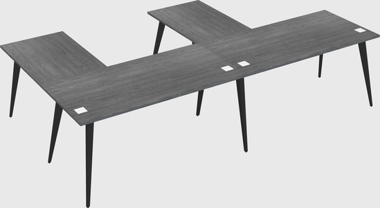 Modern l-shaped office desk