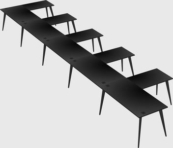 Modern l-shaped office desk
