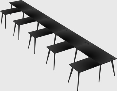 Modern l-shaped office desk