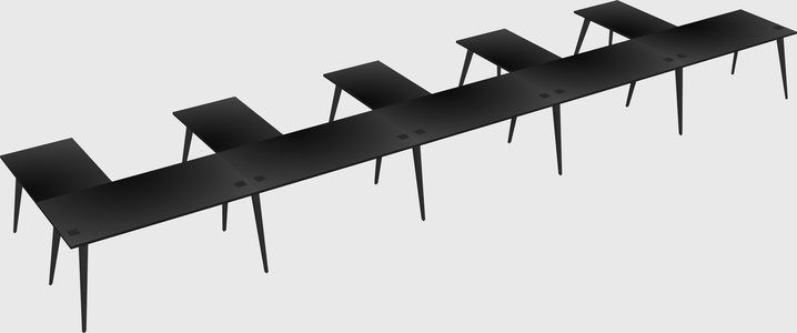 Modern l-shaped office desk