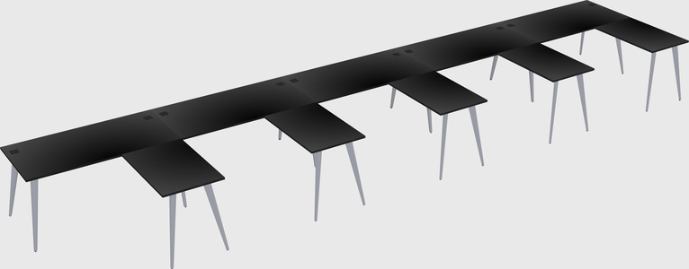 Modern l-shaped office desk