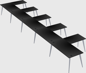 Modern l-shaped office desk