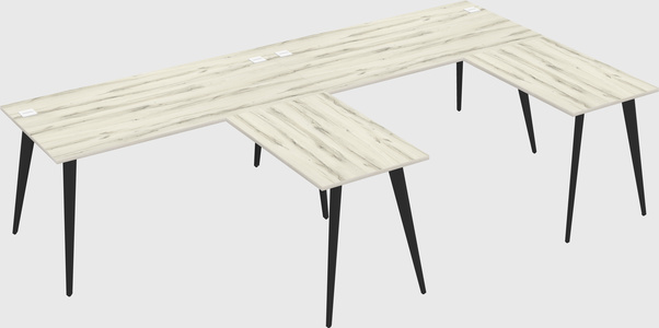 Modern l-shaped office desk