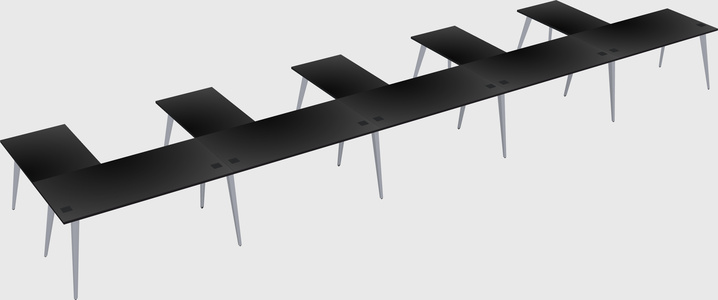 Modern l-shaped office desk
