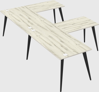 Modern l-shaped office desk