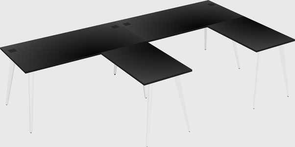 Modern l-shaped office desk