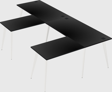 Modern l-shaped office desk