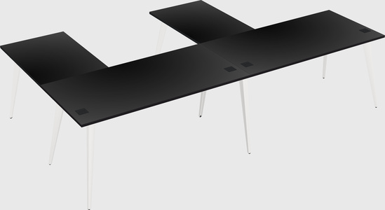 Modern l-shaped office desk