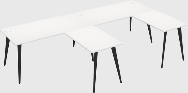 Modern l-shaped office desk