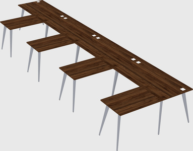 Modern l-shaped office desk
