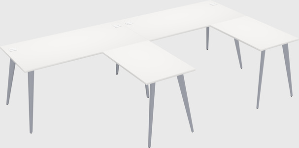 Modern l-shaped office desk