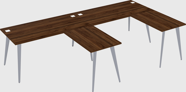 Modern l-shaped office desk