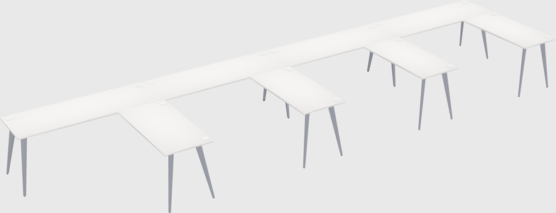 Modern l-shaped office desk