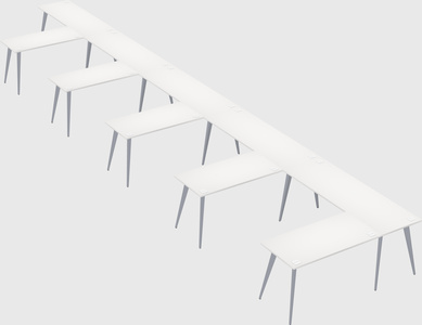 Modern l-shaped office desk