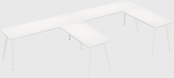 Modern l-shaped office desk